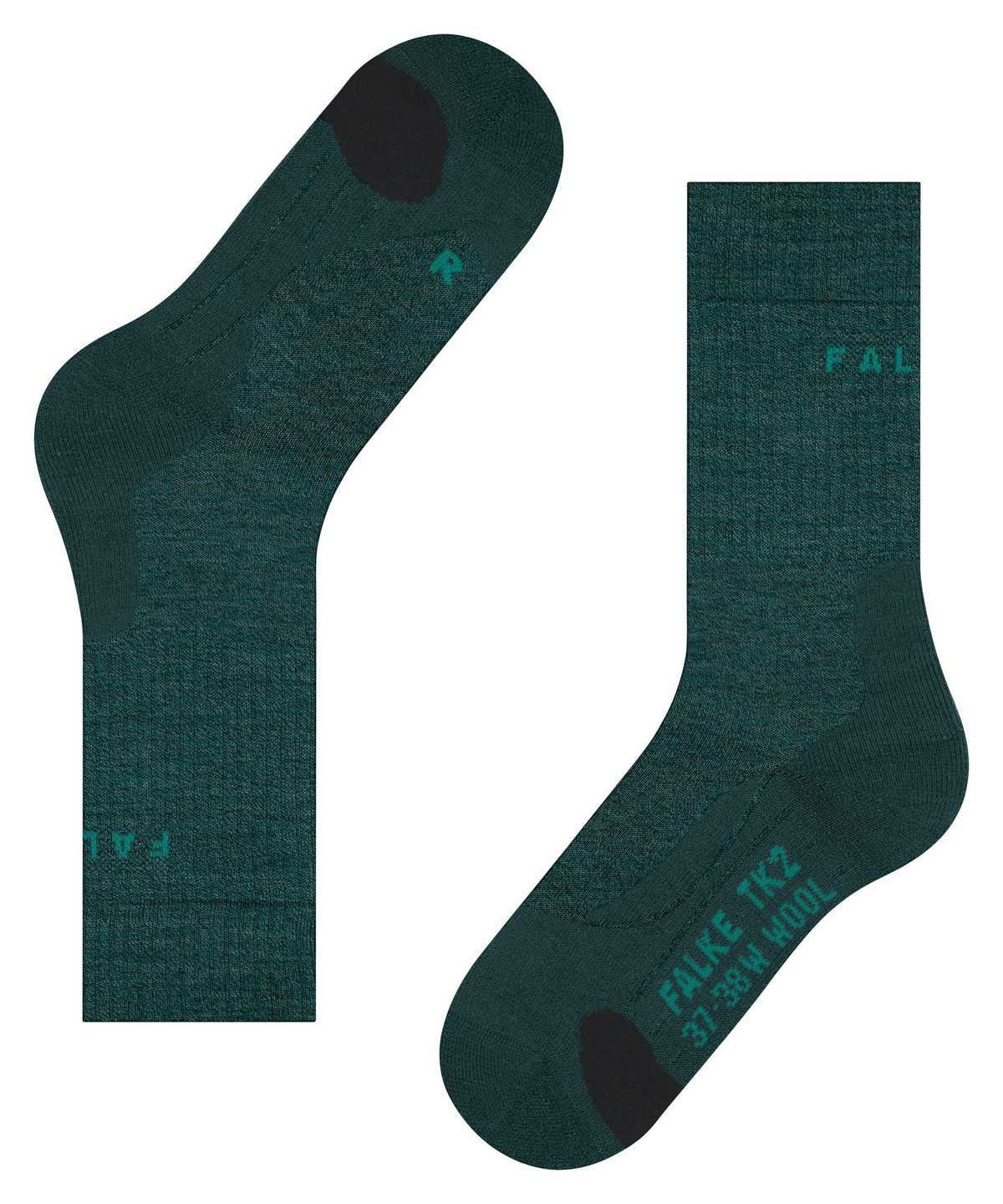 Skarpetki Falke TK2 Explore Wool Trekking Socks Męskie Zielone | TRPFJI-639