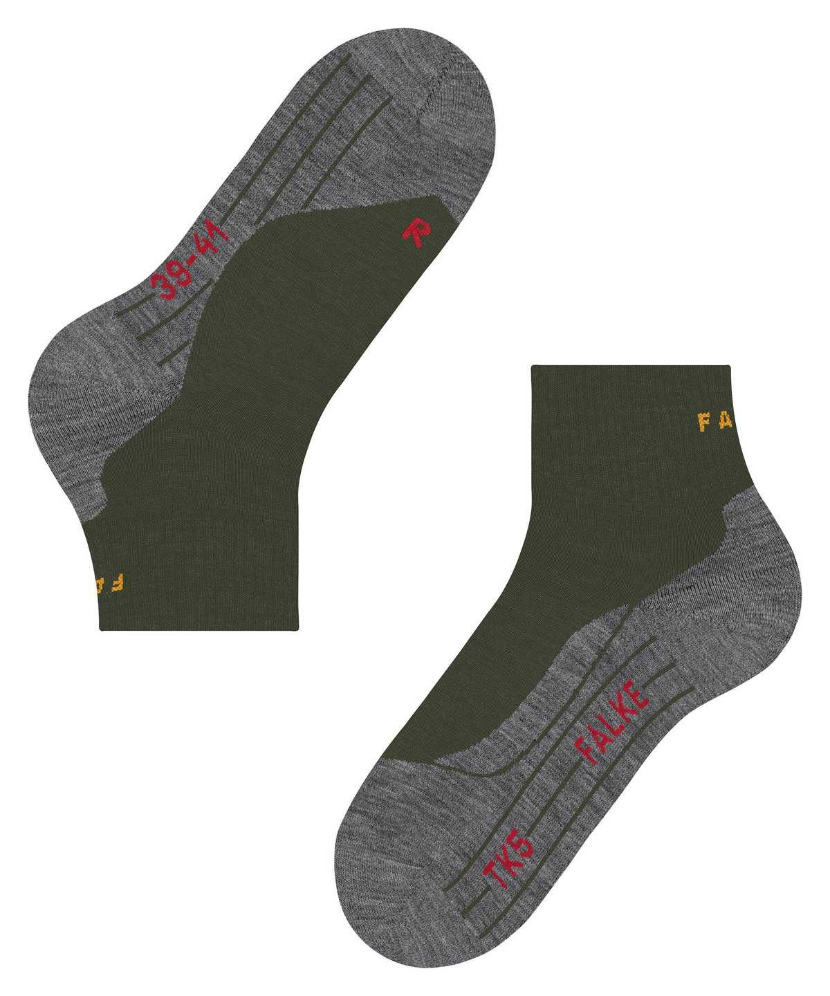 Skarpetki Falke TK5 Wander Short Trekking Short sock Męskie Zielone | PFVSYL-563