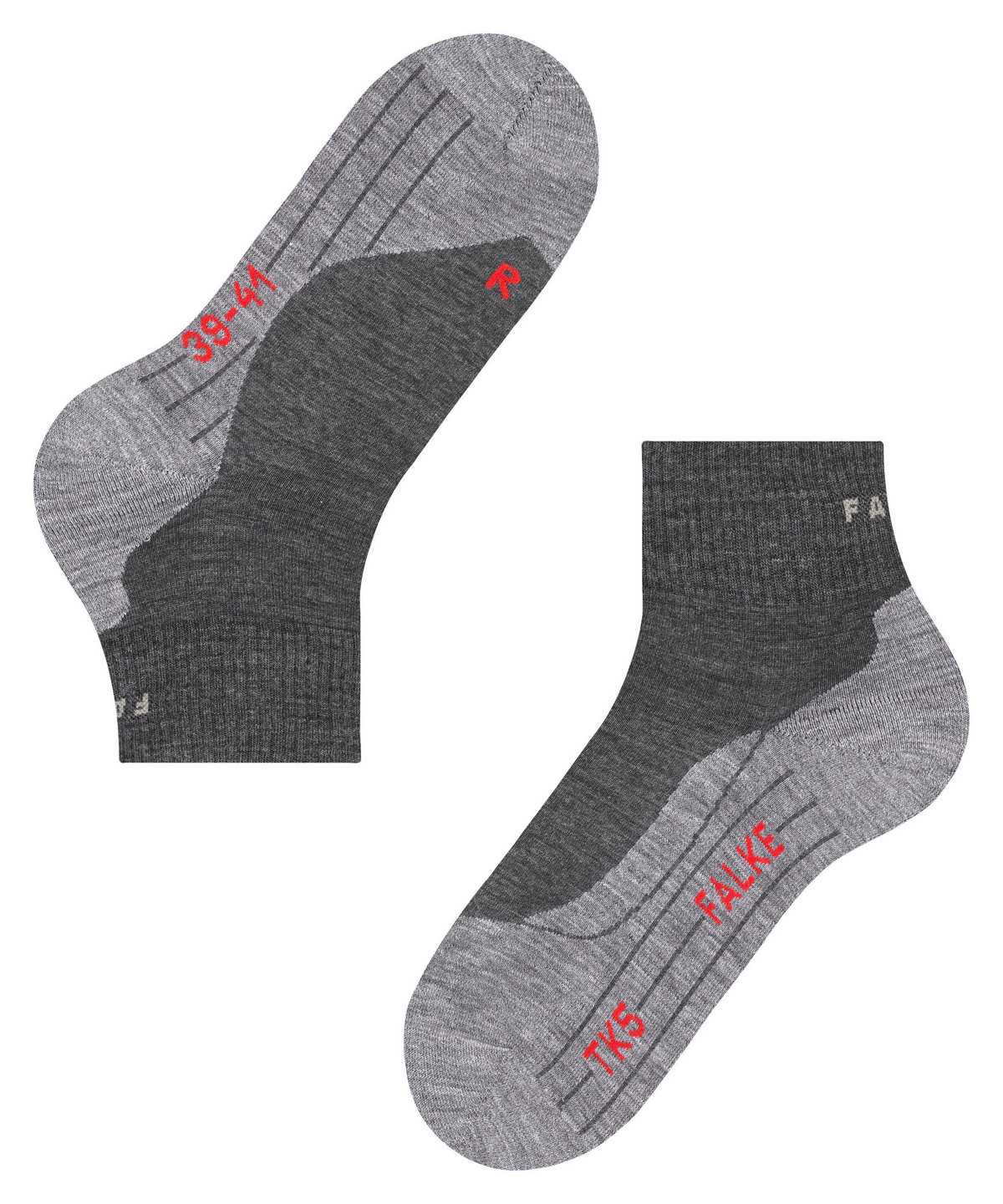 Skarpetki Falke TK5 Wander Short Trekking Short sock Męskie Szare | ICRDTU-426