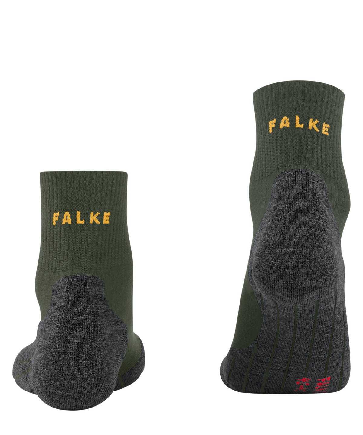 Skarpetki Falke TK5 Wander Wool Short Trekking Short sock Męskie Zielone | TLVECX-620