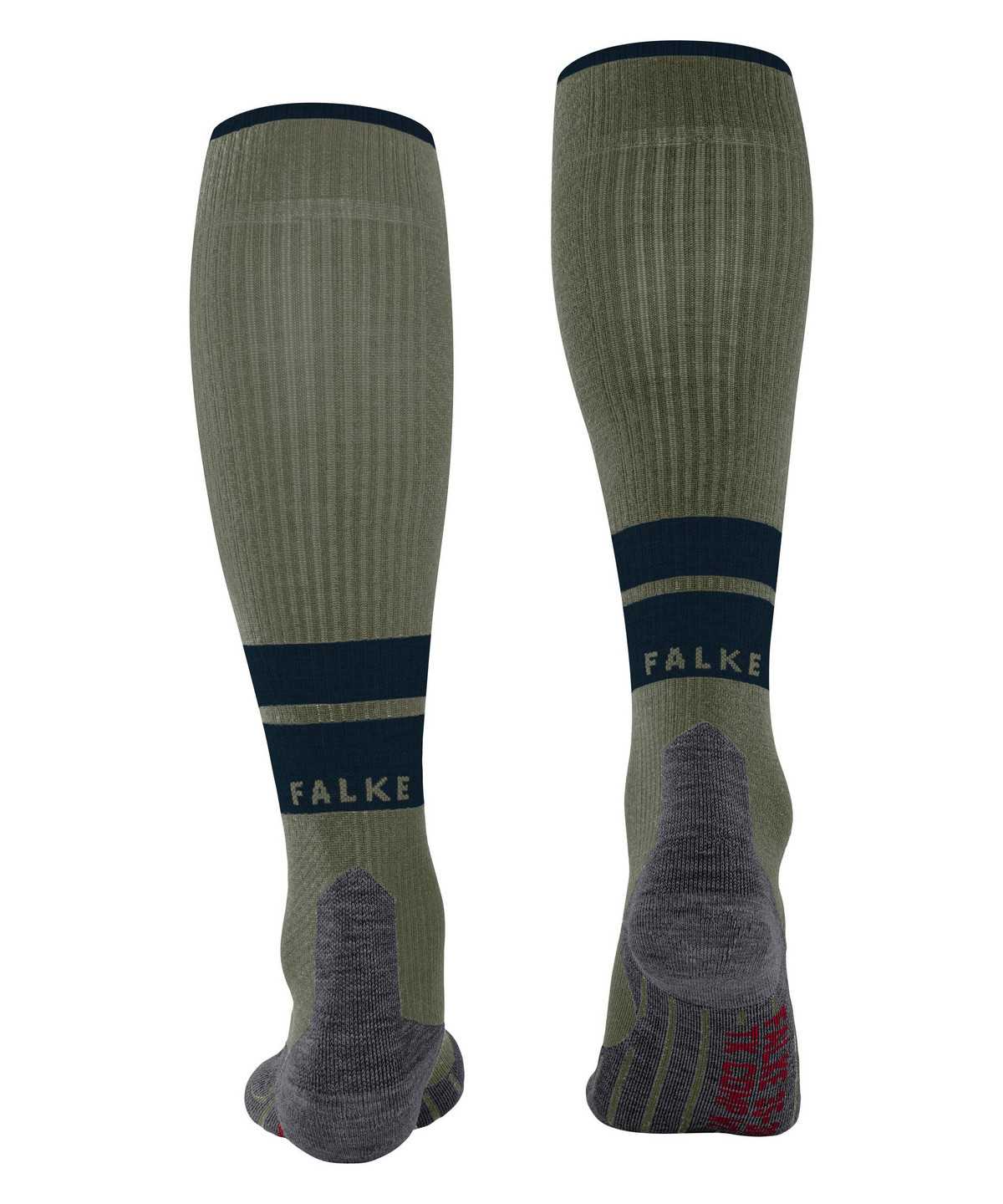 Skarpetki Falke TK Compression Energy Trekking Knee-high Socks Męskie Zielone | JPQKYE-862