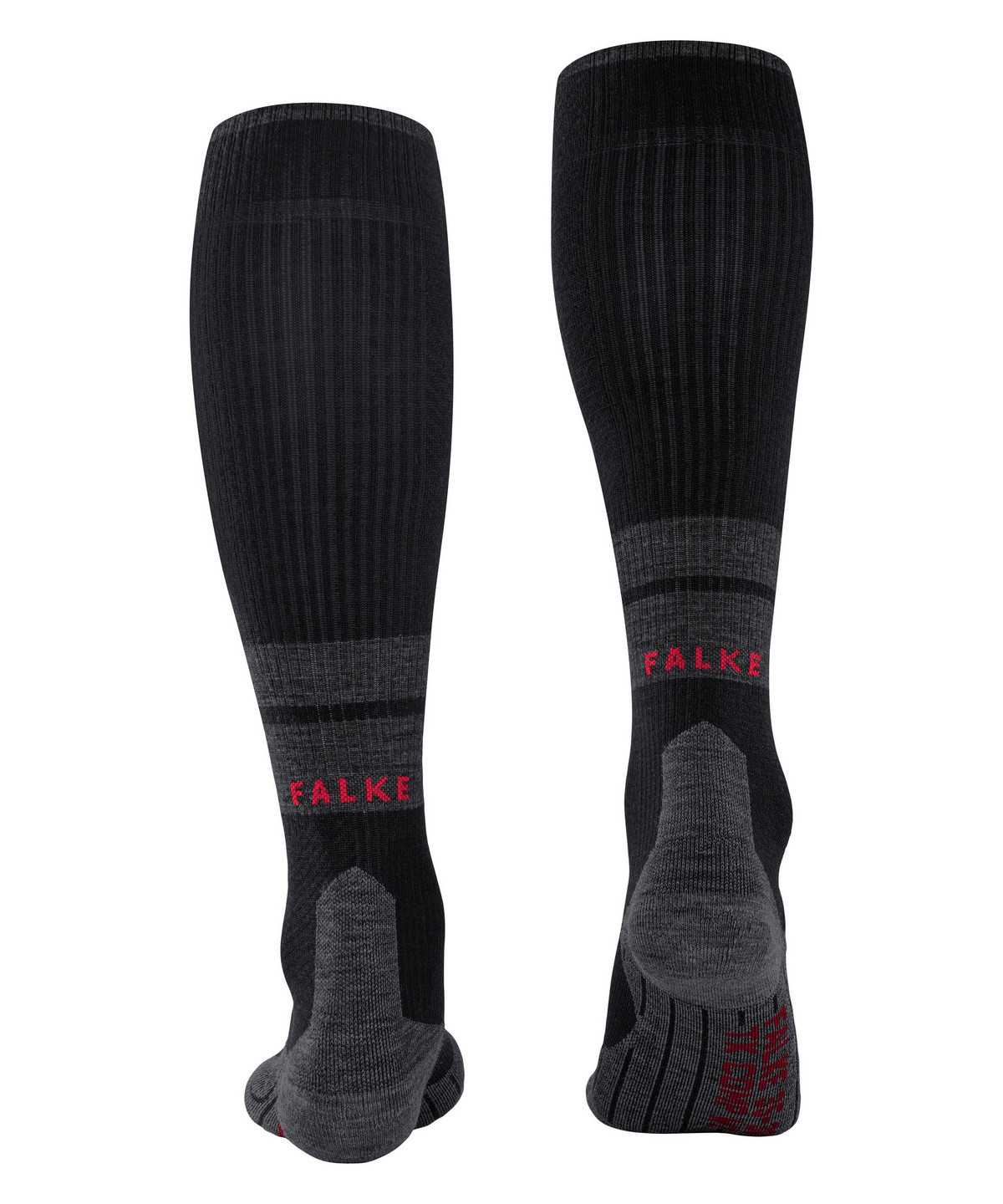 Skarpetki Falke TK Compression Energy Trekking Knee-high Socks Męskie Czarne | YZBKHA-495