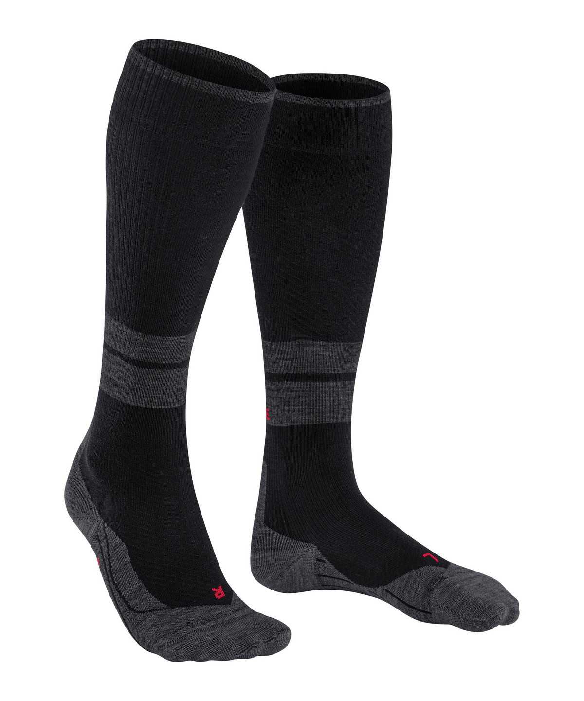 Skarpetki Falke TK Compression Energy Trekking Knee-high Socks Męskie Czarne | YZBKHA-495