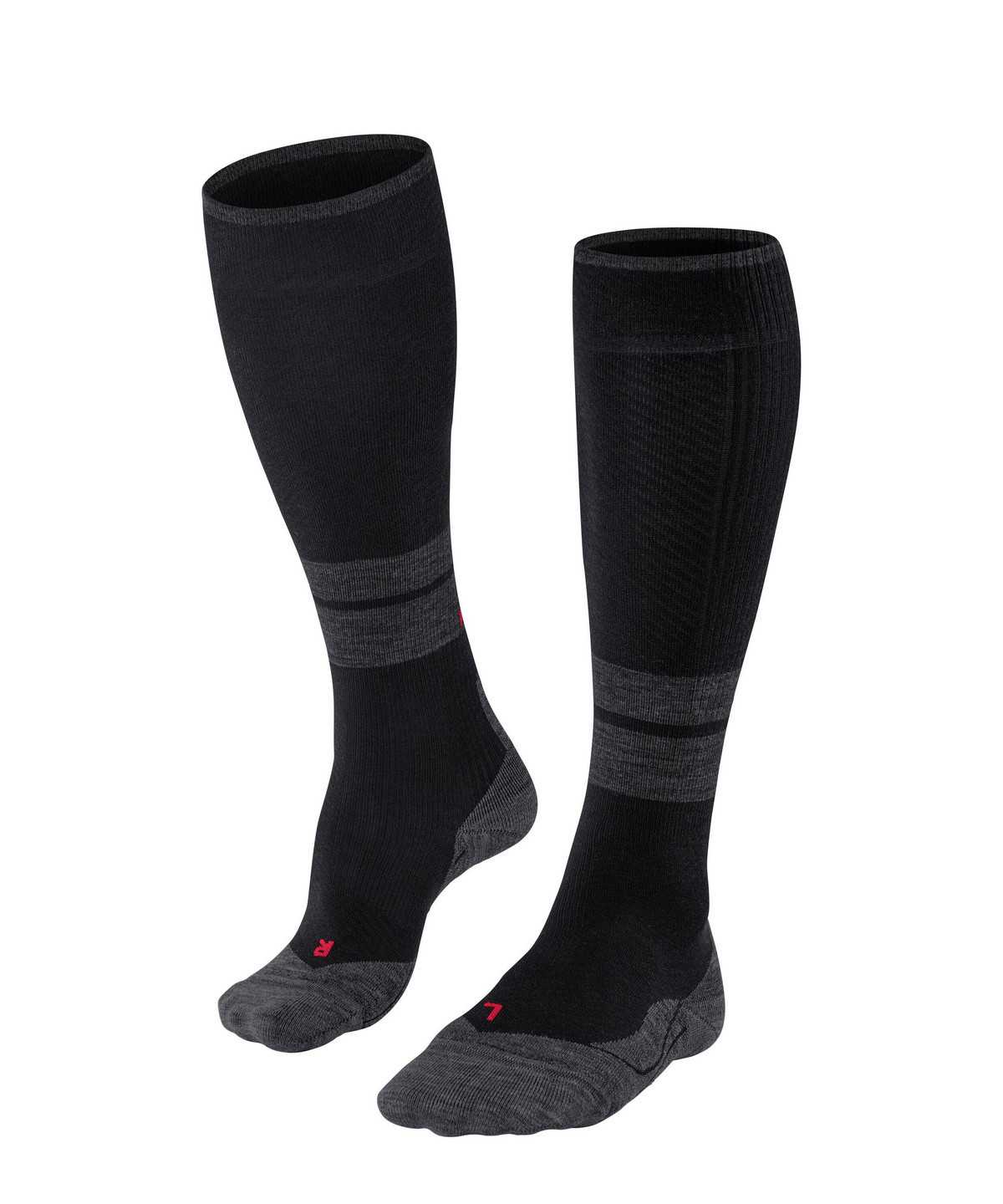 Skarpetki Falke TK Compression Energy Trekking Knee-high Socks Męskie Czarne | YZBKHA-495