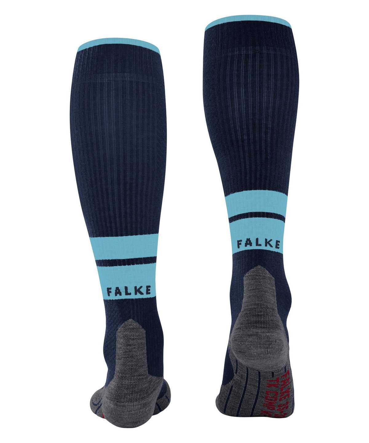 Skarpetki Falke TK Compression Energy Trekking Knee-high Socks Męskie Niebieskie | PJASOT-140