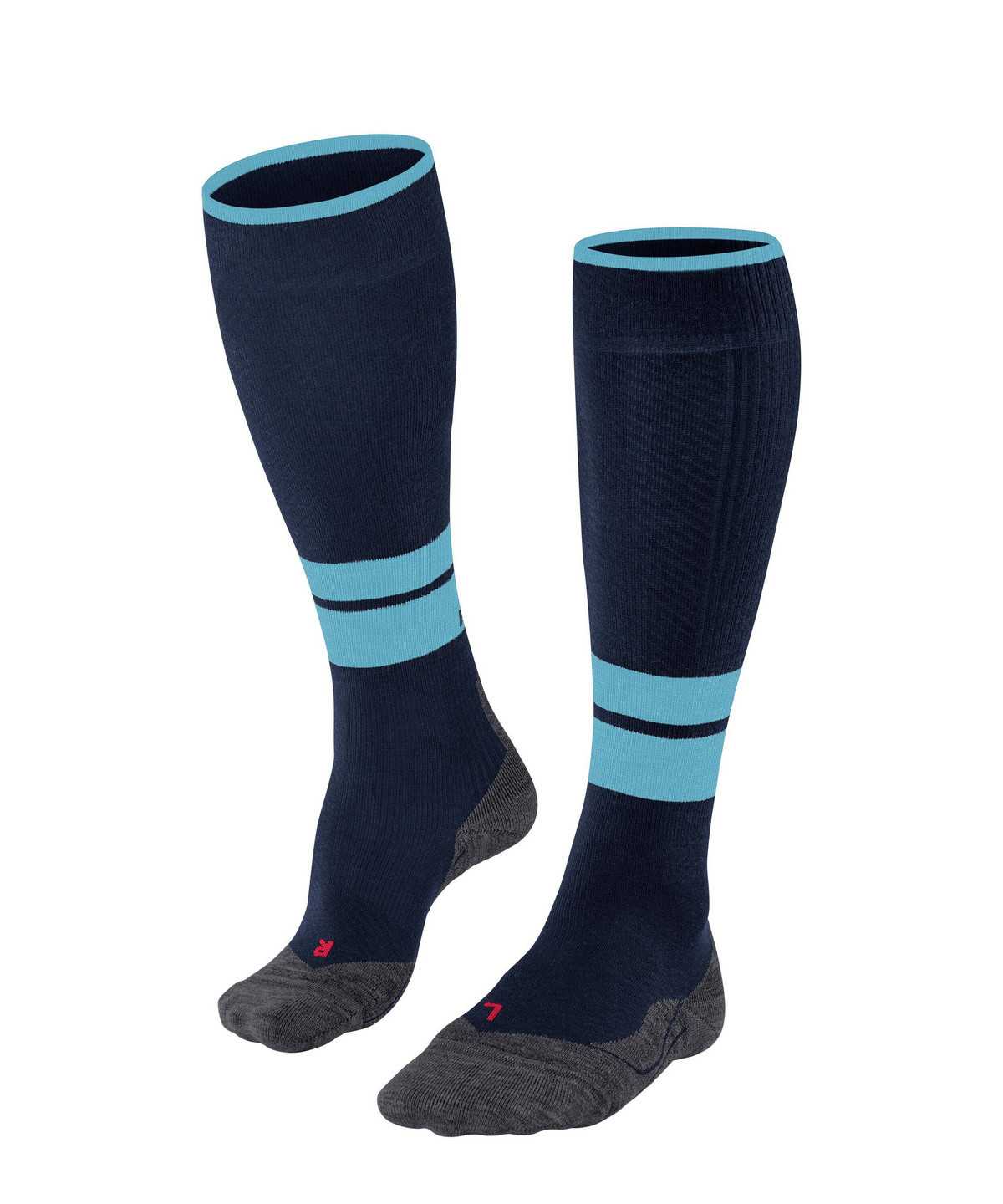 Skarpetki Falke TK Compression Energy Trekking Knee-high Socks Męskie Niebieskie | PJASOT-140