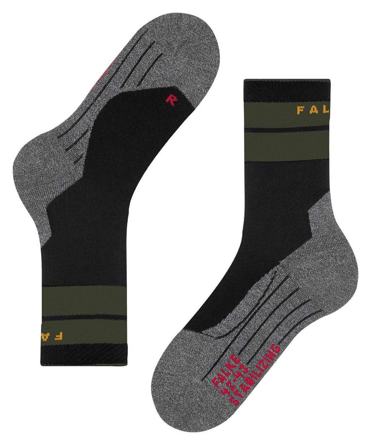 Skarpetki Falke TK Stabilizing Trekking Socks Męskie Czarne | CHIQDO-361