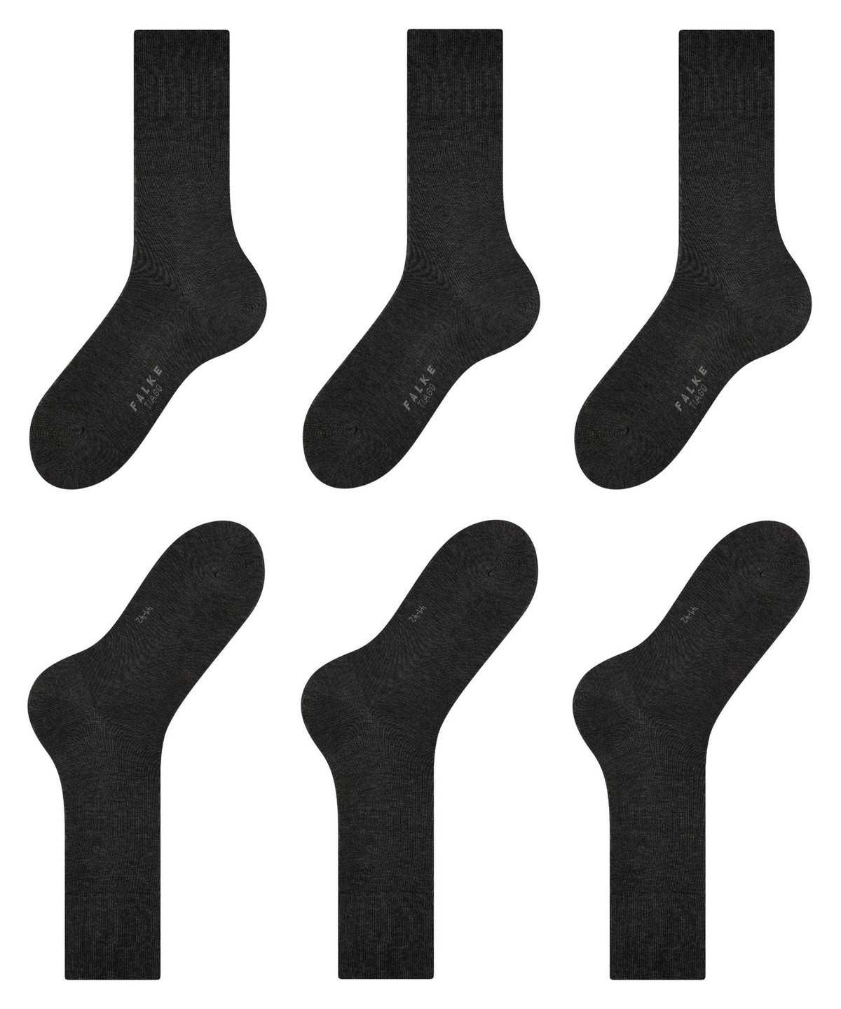 Skarpetki Falke Tiago 3-Pack Socks Męskie Szare | RKTZMB-372