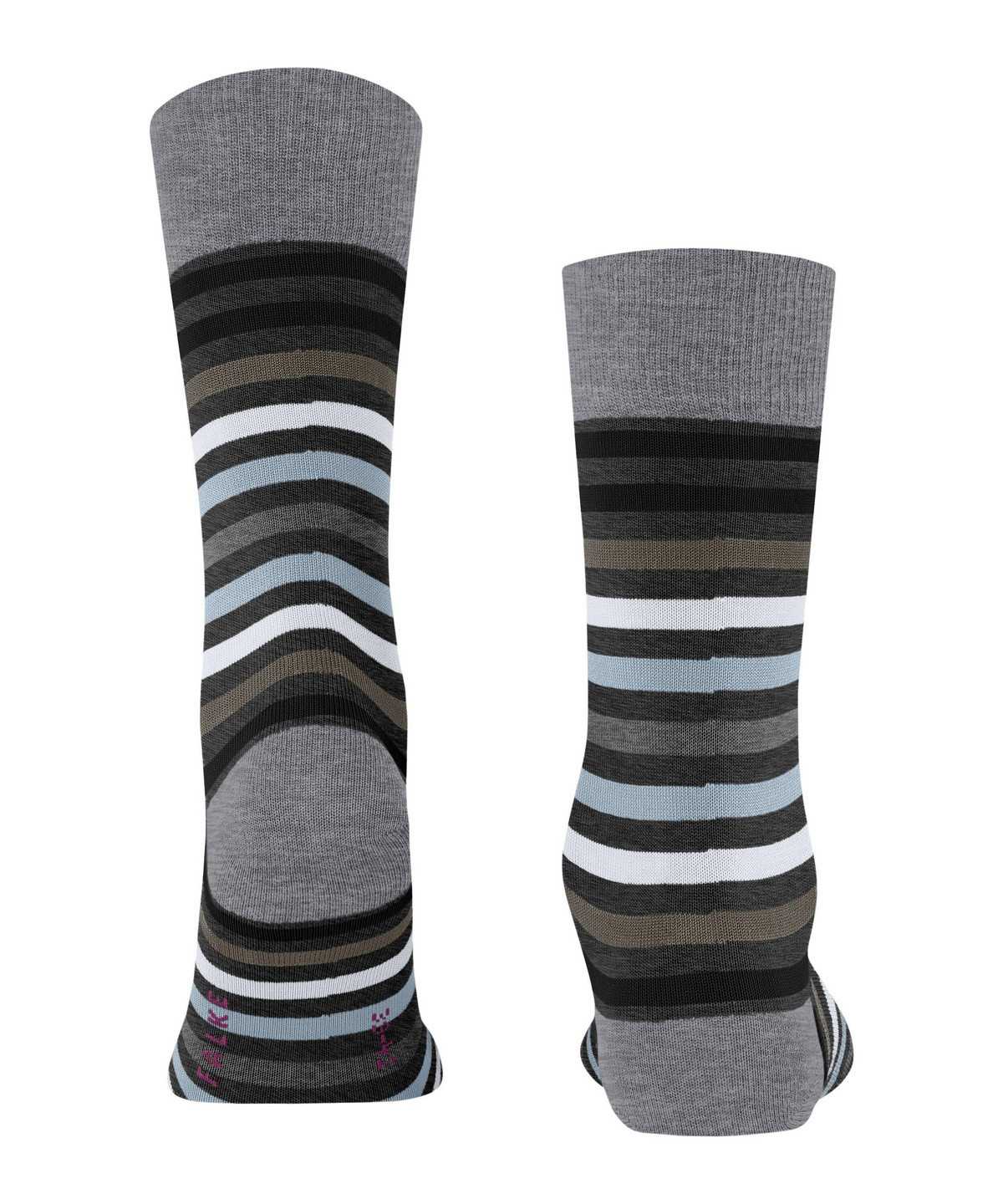 Skarpetki Falke Tinted Stripe Socks Męskie Szare | EGFZBL-504