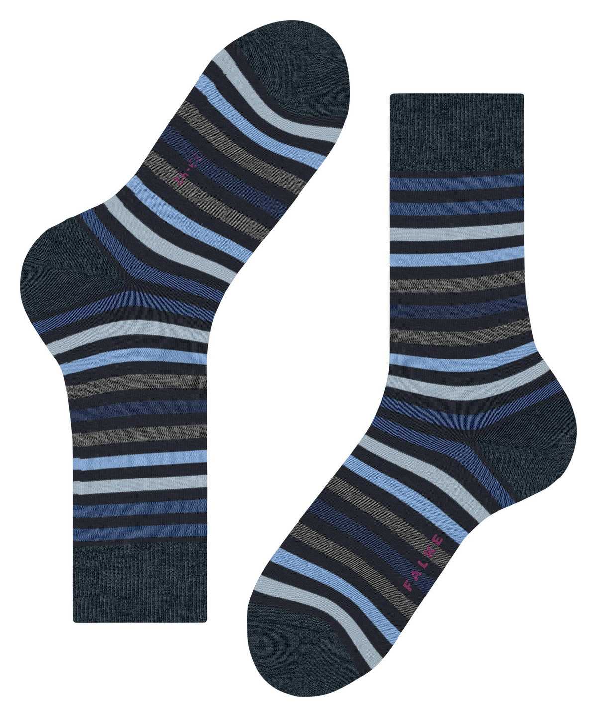 Skarpetki Falke Tinted Stripe Socks Męskie Niebieskie | EKPJQA-045