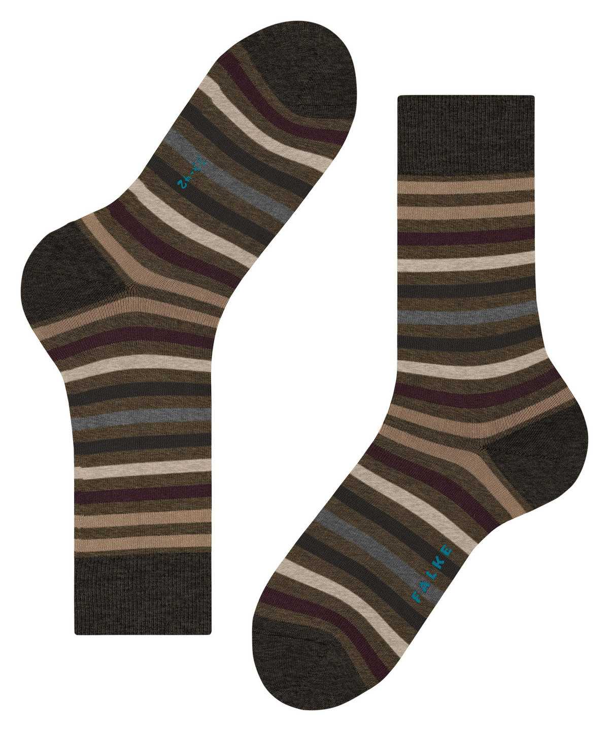 Skarpetki Falke Tinted Stripe Socks Męskie Zielone | UGVTAY-045