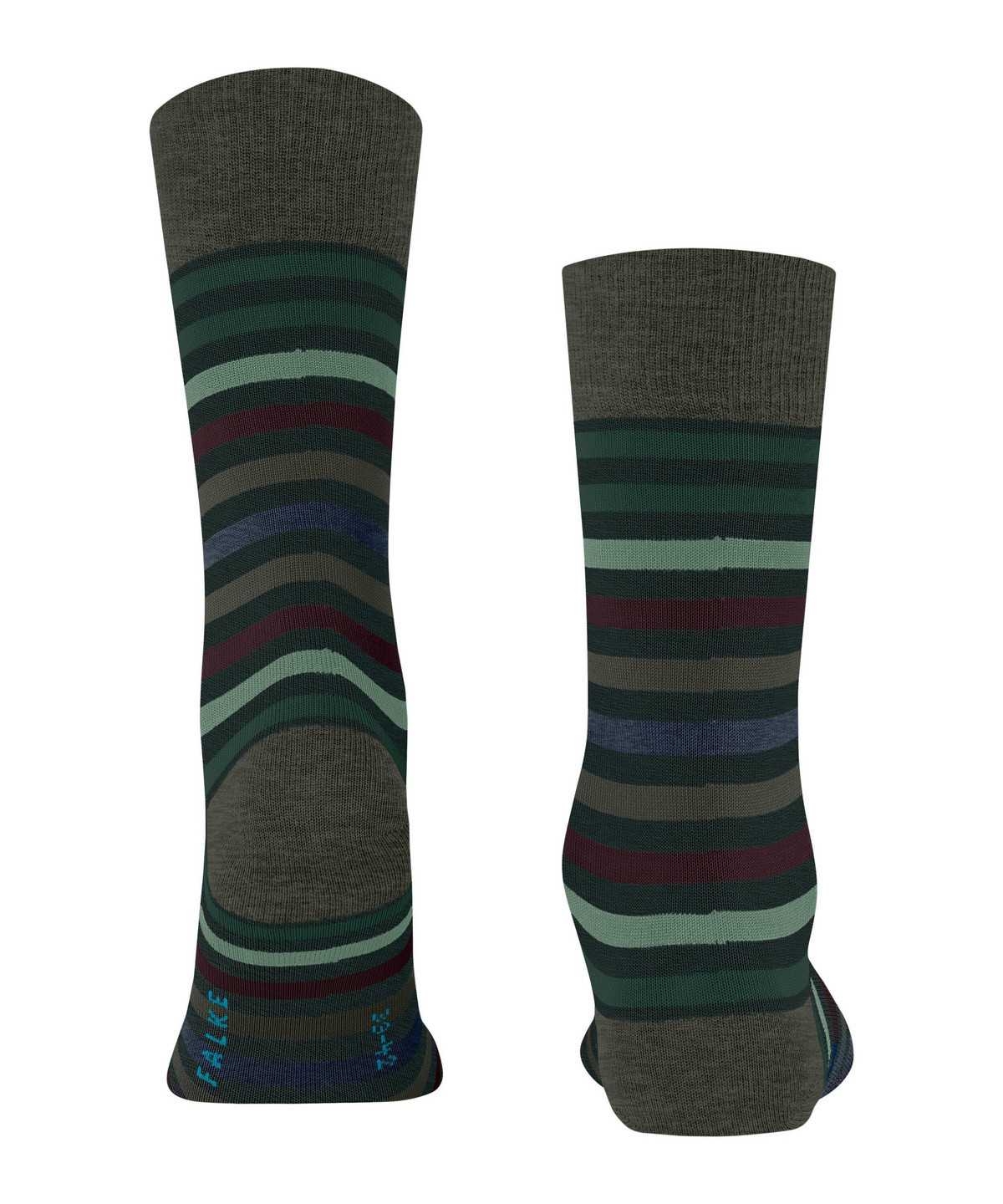 Skarpetki Falke Tinted Stripe Socks Męskie Zielone | PXODJS-624