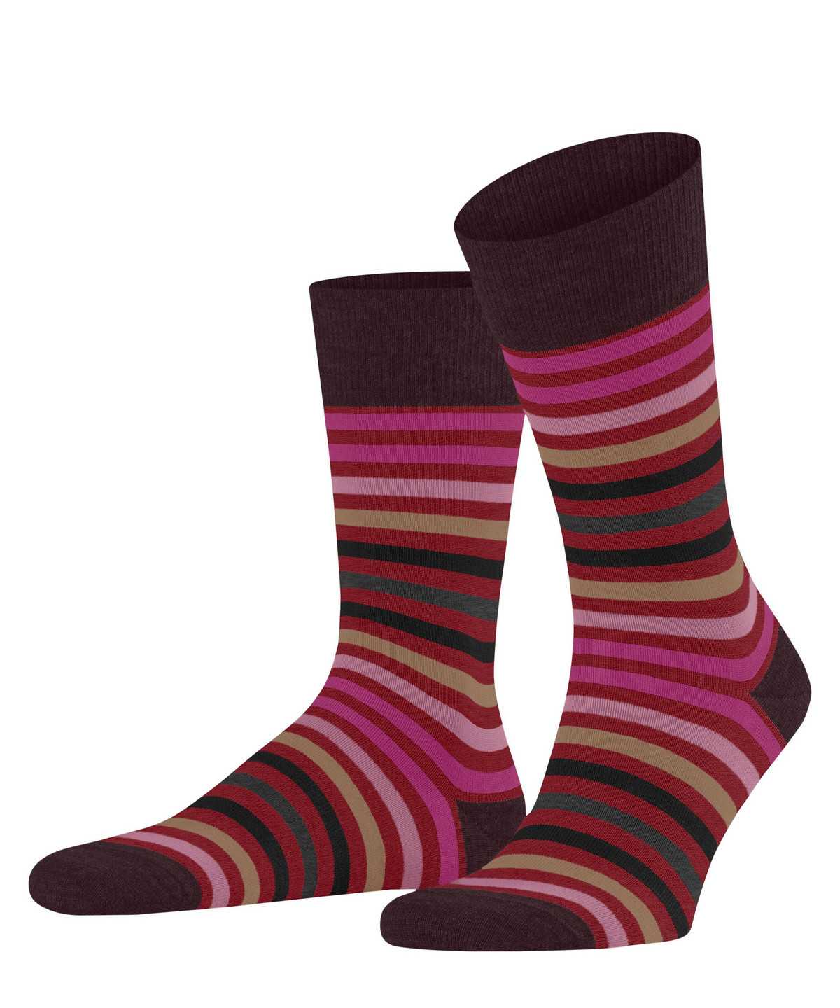 Skarpetki Falke Tinted Stripe Socks Męskie Czerwone | YGOMTN-752