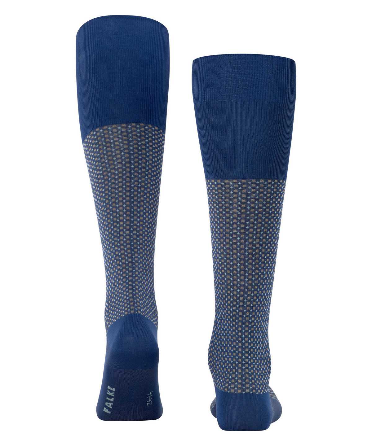 Skarpetki Falke Uptown Tie Knee-high Socks Męskie Niebieskie | IYOKGS-263