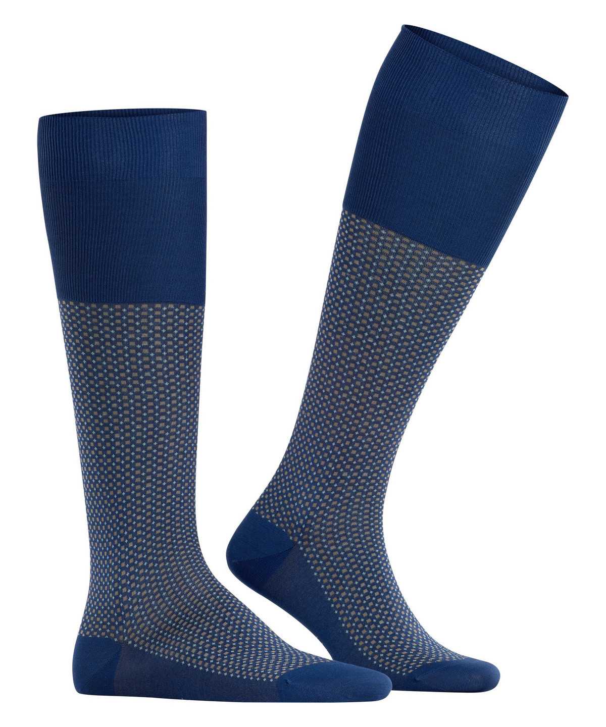 Skarpetki Falke Uptown Tie Knee-high Socks Męskie Niebieskie | IYOKGS-263