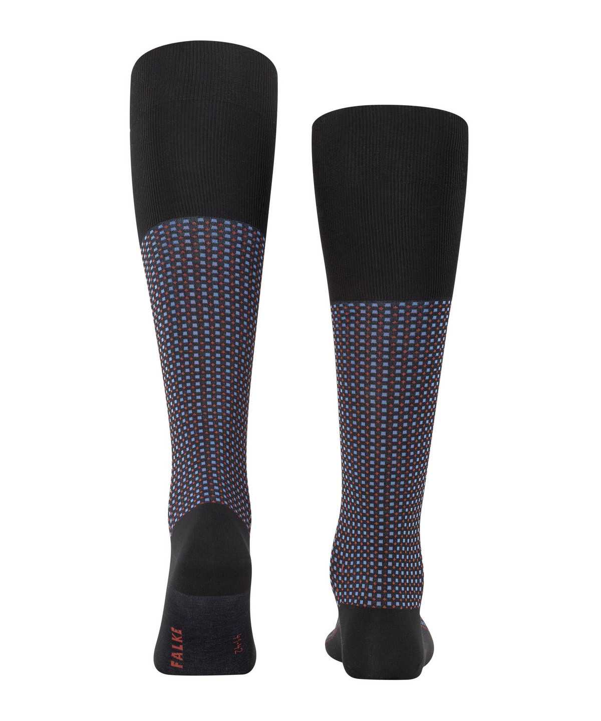 Skarpetki Falke Uptown Tie Knee-high Socks Męskie Czarne | WPTZNO-327