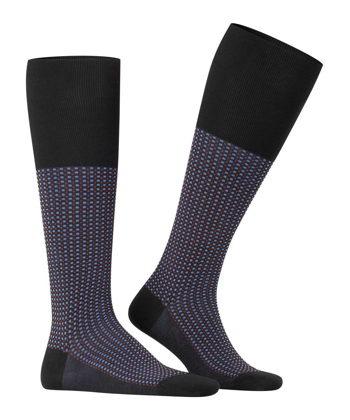 Skarpetki Falke Uptown Tie Knee-high Socks Męskie Czarne | WPTZNO-327