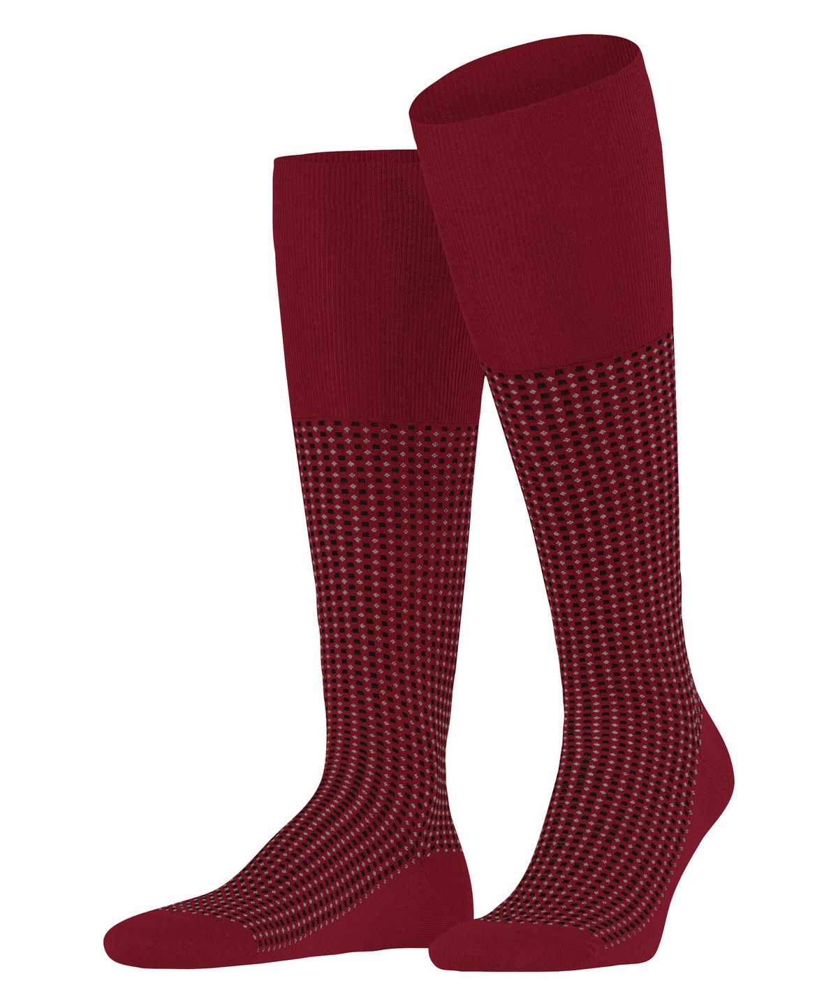 Skarpetki Falke Uptown Tie Knee-high Socks Męskie Czerwone | MRBLXN-653