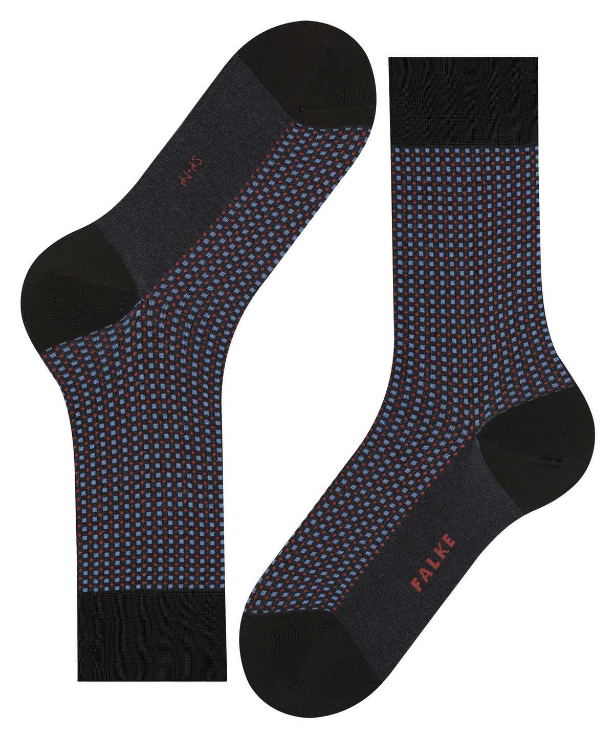 Skarpetki Falke Uptown Tie Socks Męskie Czarne | UMWZEY-042