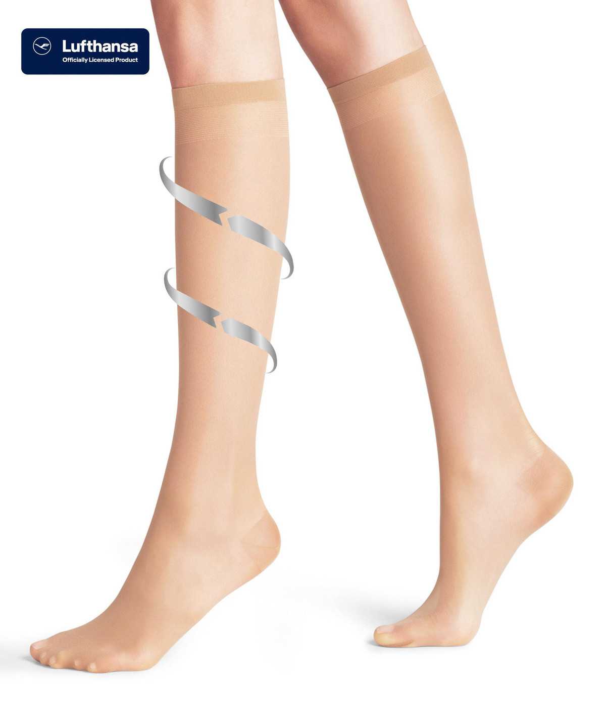 Skarpetki Falke Vitalize 20 DEN Knee-high Socks Damskie Beżowe | VNIAHS-527