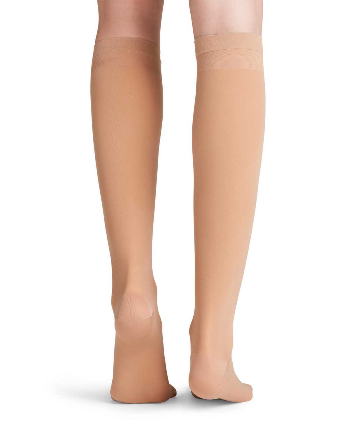 Skarpetki Falke Vitalize 40 DEN Knee-high Socks Damskie Beżowe | HQZSAW-327