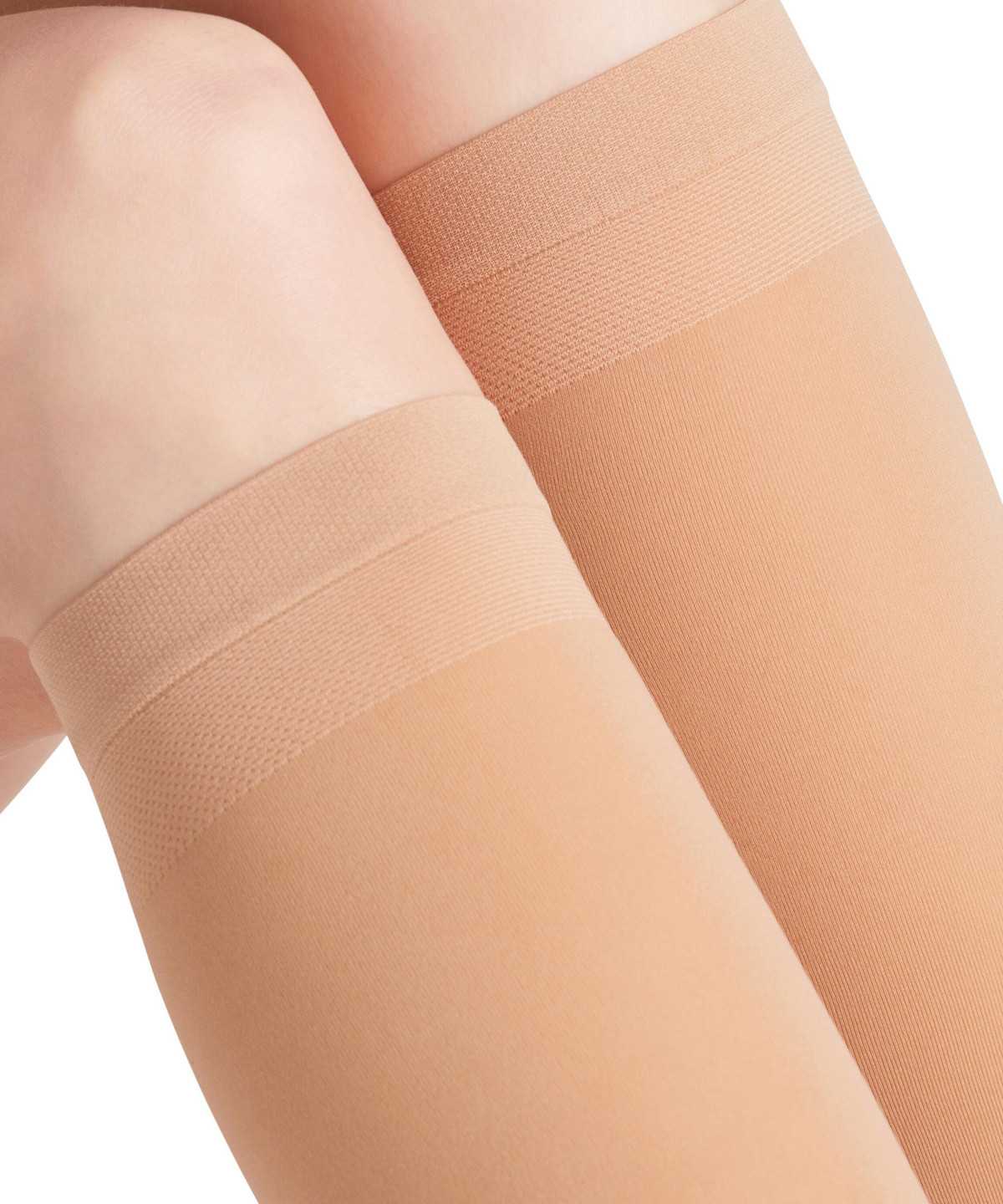 Skarpetki Falke Vitalize 40 DEN Knee-high Socks Damskie Beżowe | HQZSAW-327