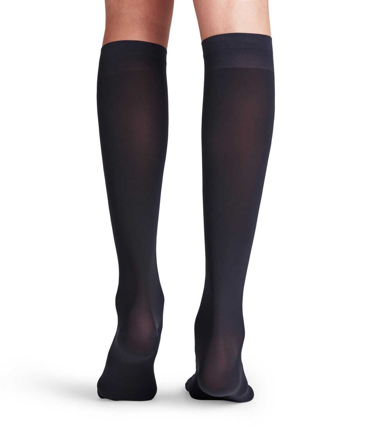 Skarpetki Falke Vitalize 40 DEN Knee-high Socks Damskie Niebieskie | QSFHTG-871