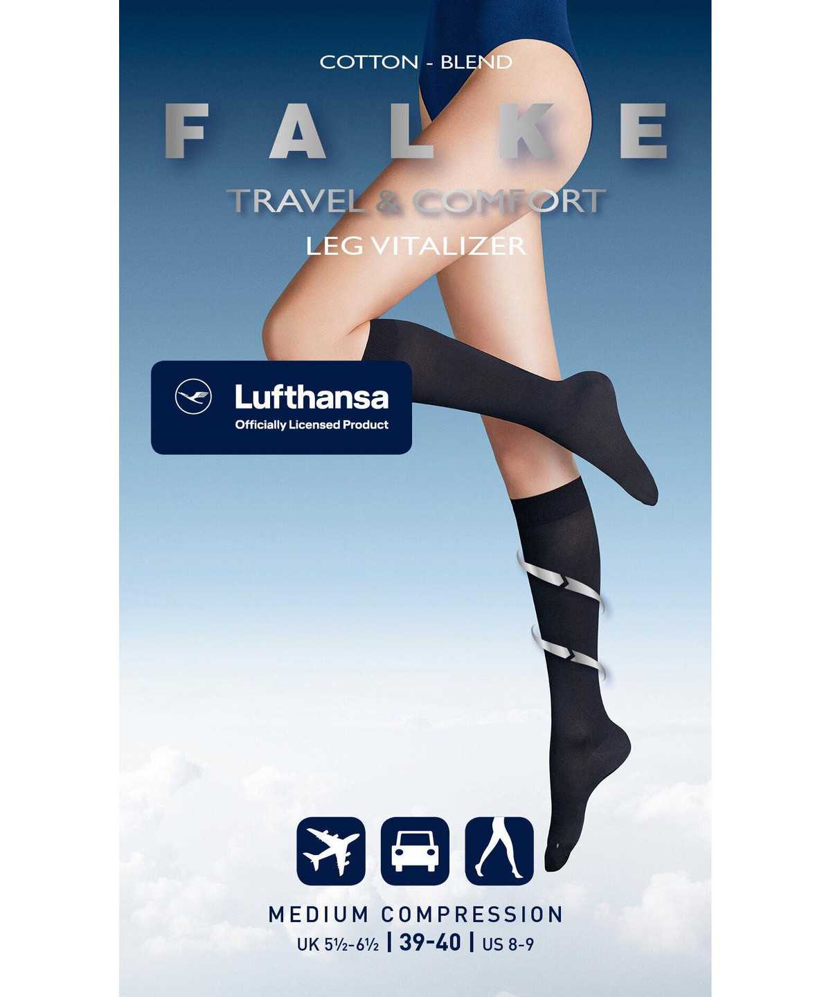 Skarpetki Falke Vitalizer Knee-high Socks Damskie Białe | PZURJQ-135