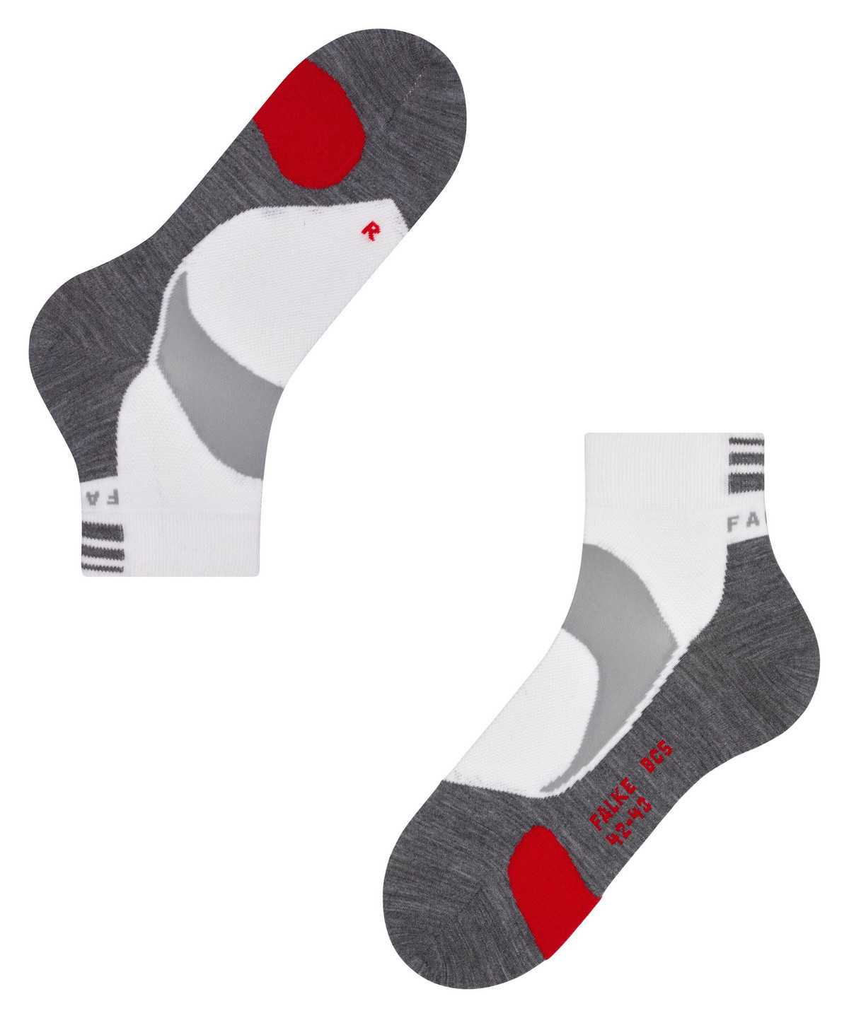 Sports Socks Falke BC5 Endurance Biking Short sock Damskie Białe | RNZTEH-129