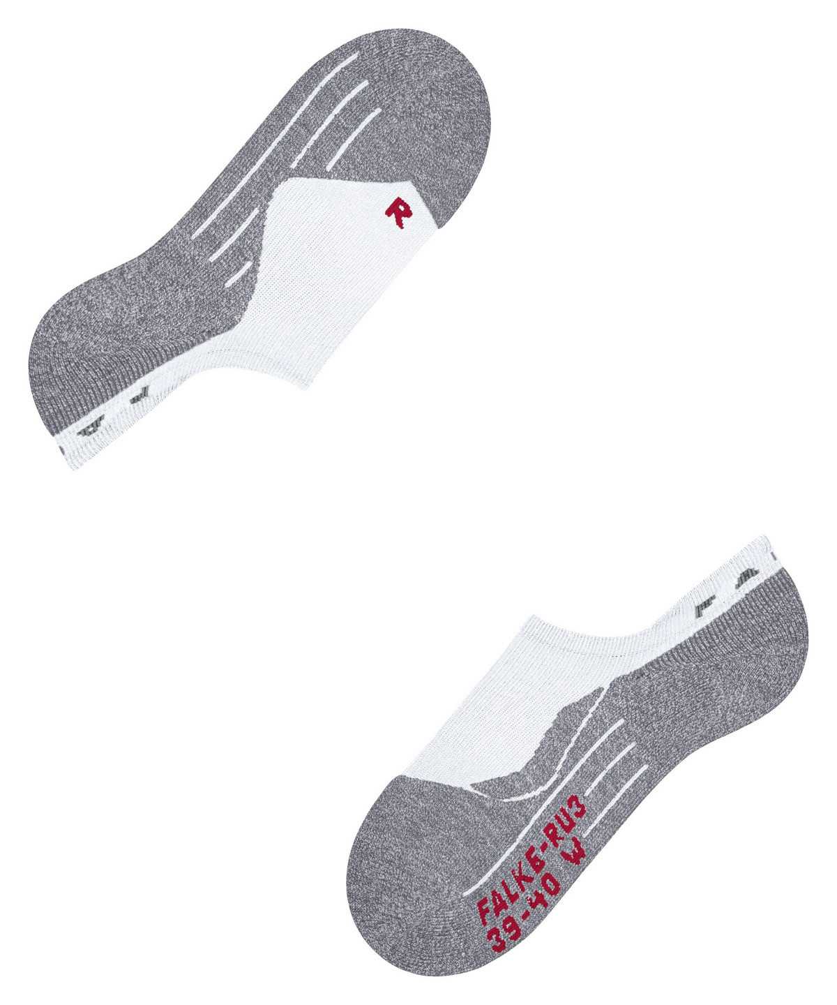 Sports Socks Falke RU3 Comfort Invisible Running Invisibles Damskie Białe | DUJSPO-239