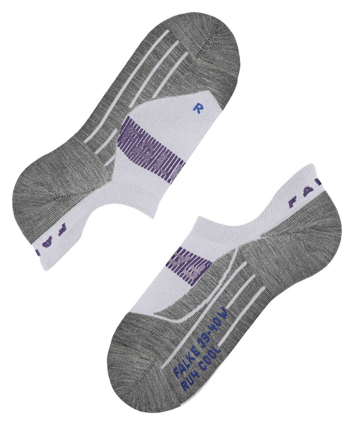 Sports Socks Falke RU4 Endurance Cool Invisible Running Invisibles Damskie Białe | QOISDG-081