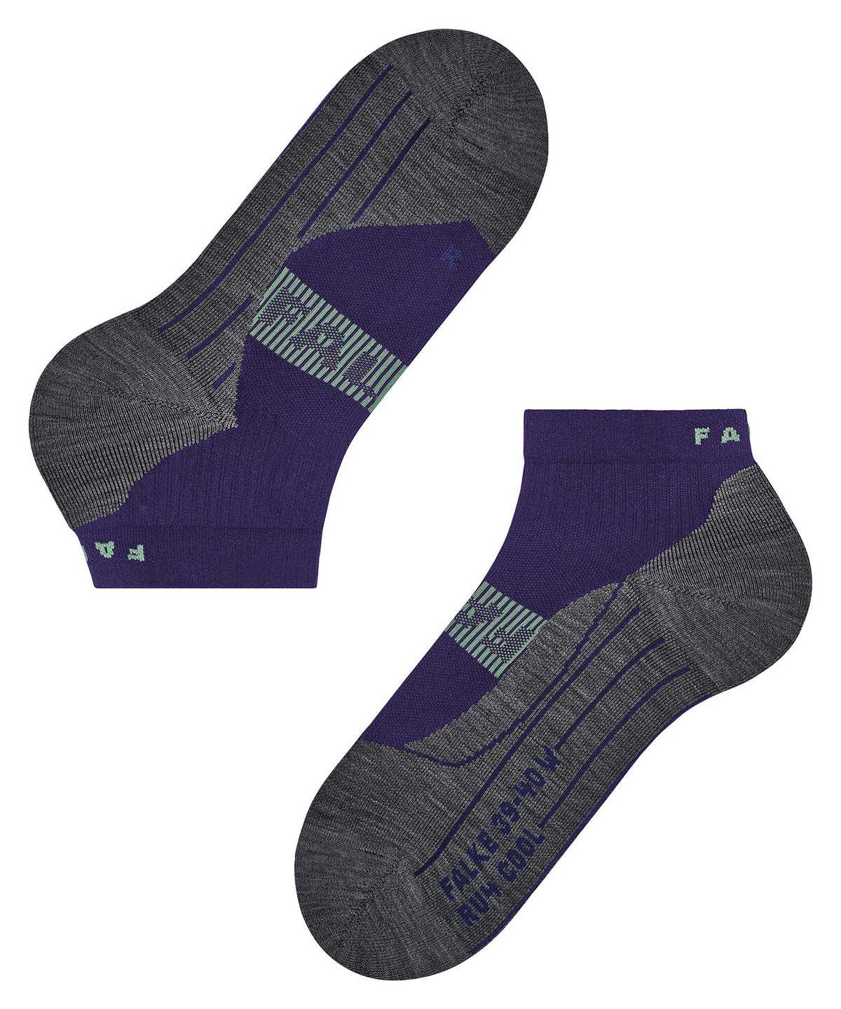 Sports Socks Falke RU4 Endurance Cool Short Running Short sock Damskie Fioletowe | ZQTUHP-568