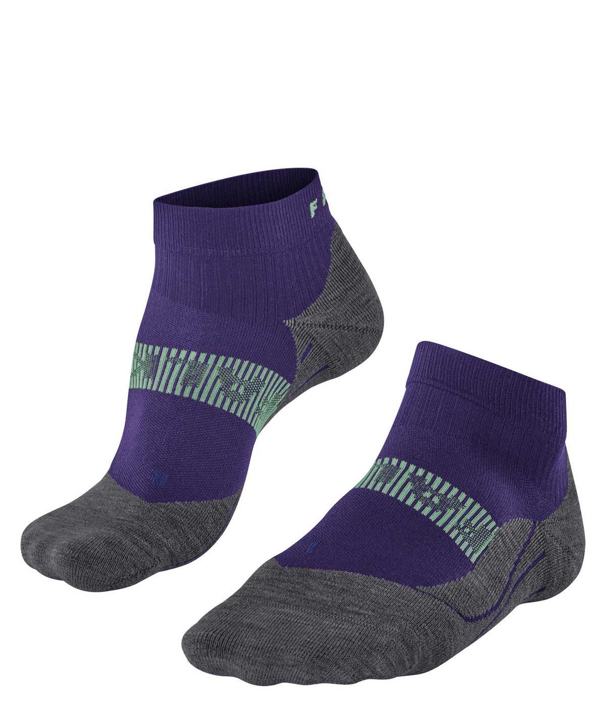 Sports Socks Falke RU4 Endurance Cool Short Running Short sock Damskie Fioletowe | ZQTUHP-568