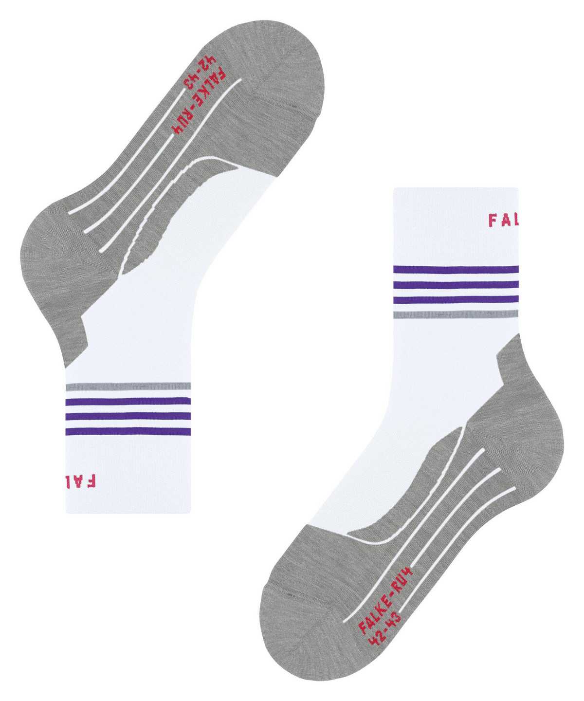 Sports Socks Falke RU4 Endurance Reflect Running Socks Damskie Białe | NFXOED-657