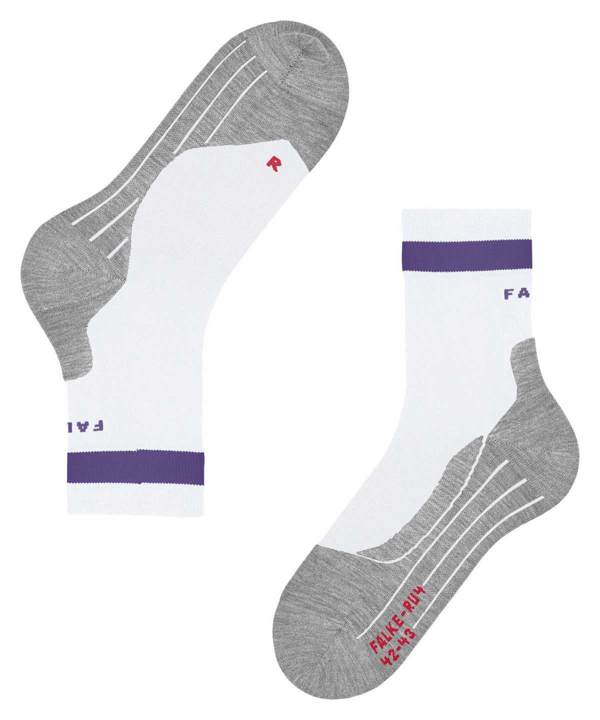 Sports Socks Falke RU4 Endurance Running Socks Damskie Białe | NYLTAQ-725