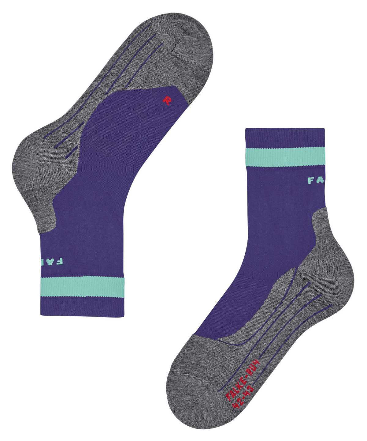 Sports Socks Falke RU4 Endurance Running Socks Damskie Fioletowe | NPOHCU-562