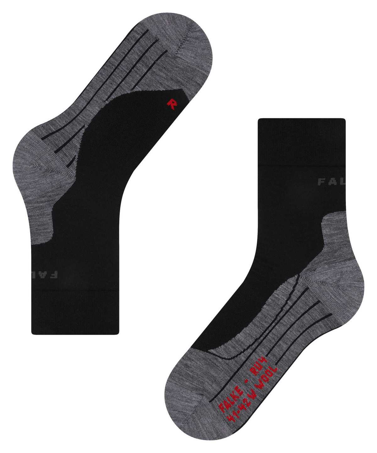 Sports Socks Falke RU4 Endurance Wool Running Socks Damskie Czarne | BAQZEL-236