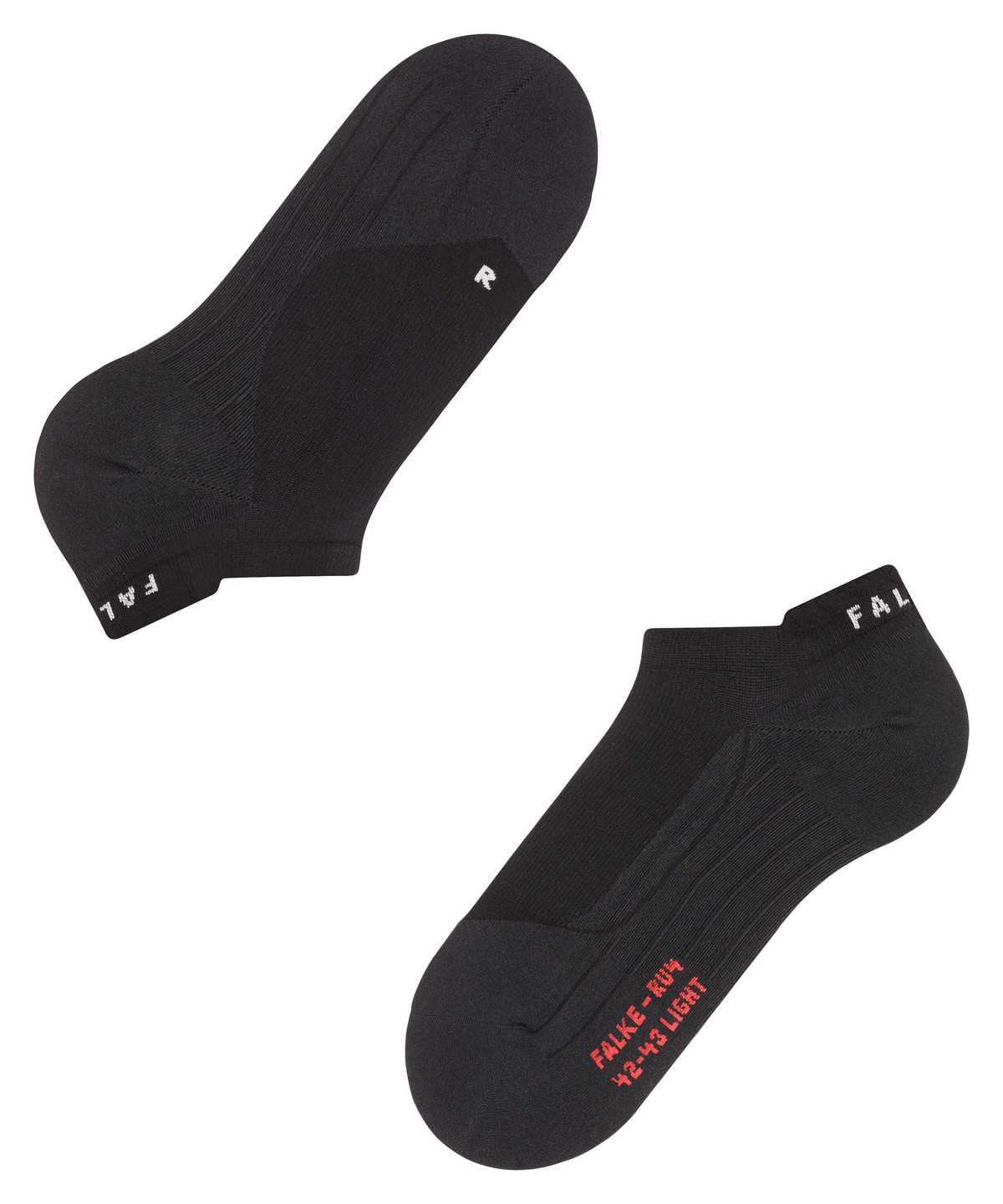 Sports Socks Falke RU4 Light Performance Invisible Running Invisibles Damskie Czarne | PJBKUT-724