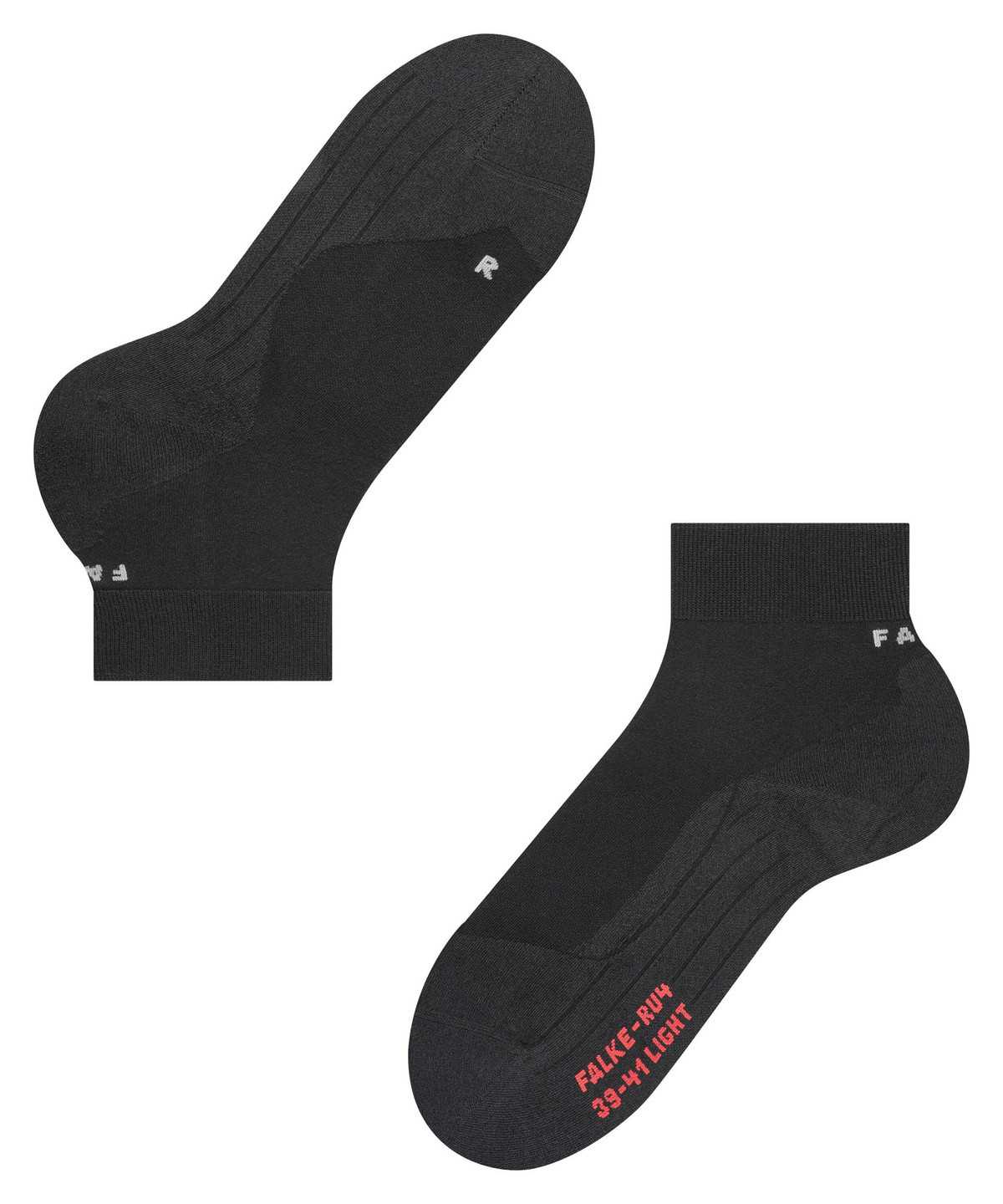 Sports Socks Falke RU4 Light Performance Short Running Short sock Damskie Czarne | WJSAZG-249