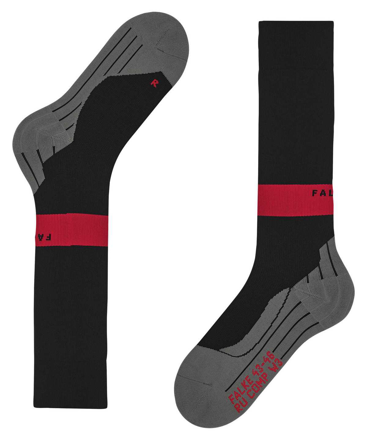 Sports Socks Falke RU Compression Energy Running Knee-high Socks Damskie Czarne | EBIMVT-634