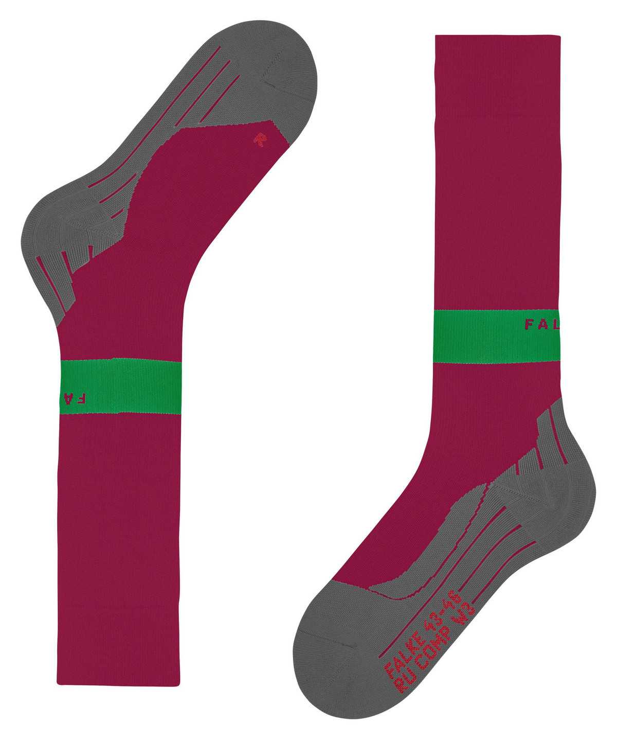 Sports Socks Falke RU Compression Energy Running Knee-high Socks Damskie Czerwone | IYBFUO-609