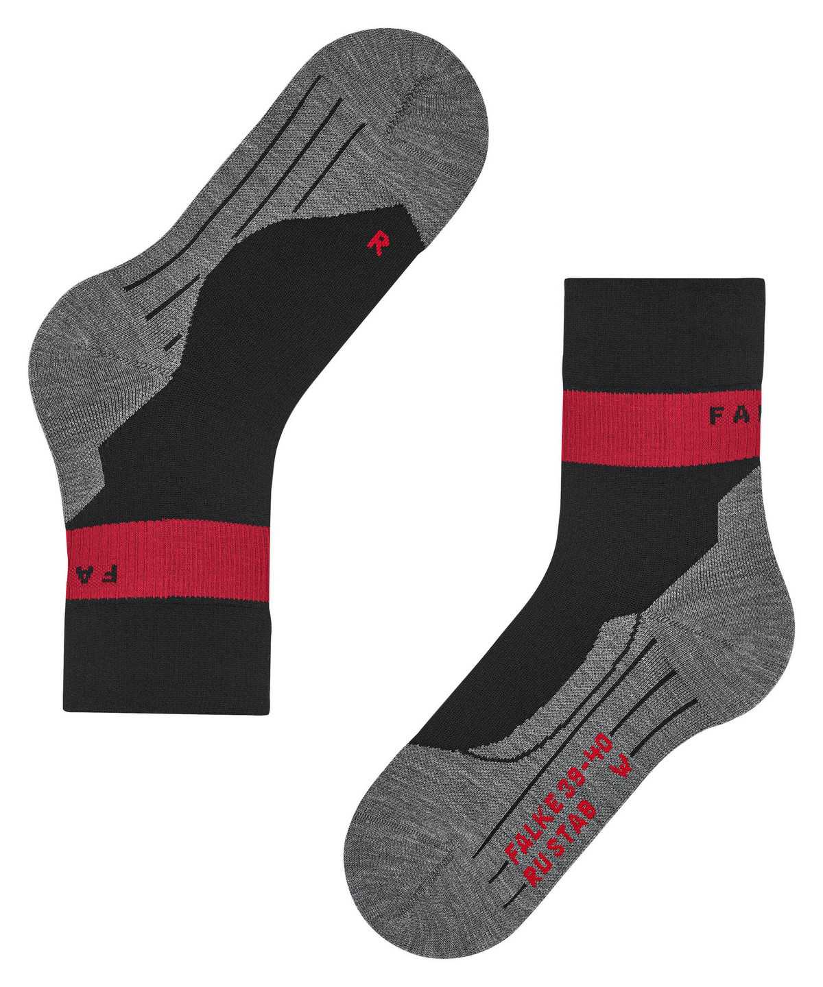 Sports Socks Falke RU Compression Stabilizing Running Socks Damskie Czarne | DJIFPV-843