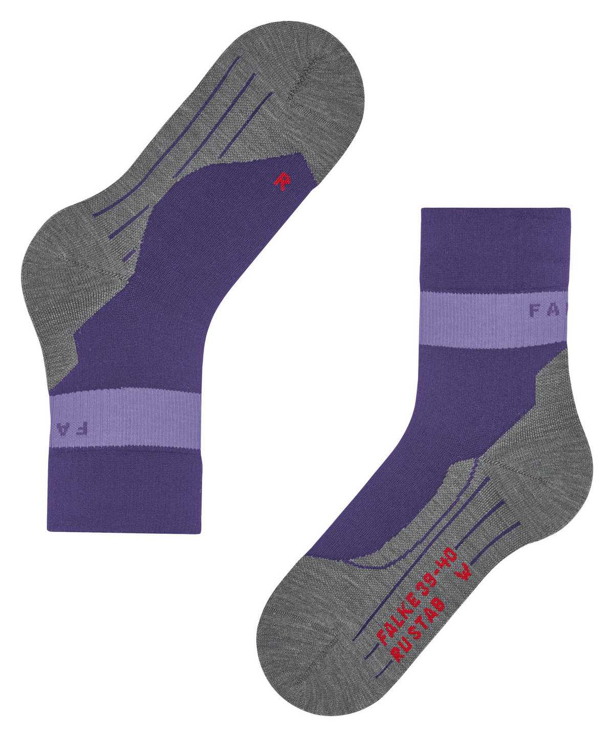 Sports Socks Falke RU Compression Stabilizing Running Socks Damskie Fioletowe | MSJXWE-091