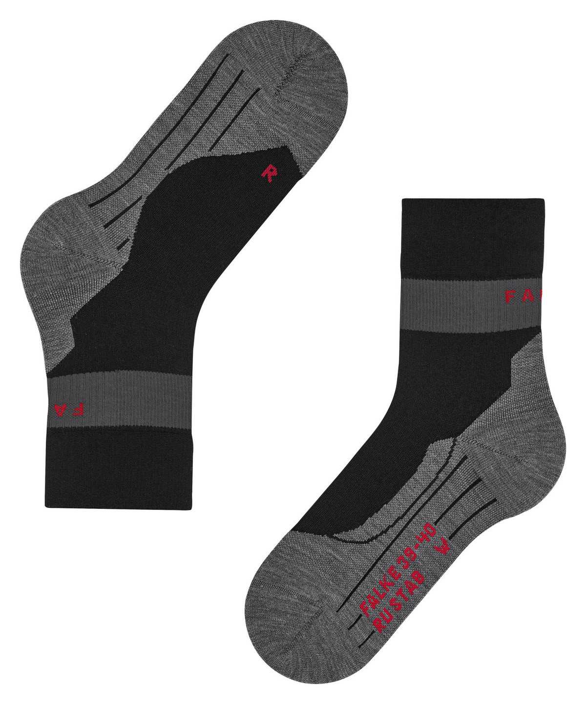 Sports Socks Falke RU Compression Stabilizing Running Socks Damskie Czarne | EXMHQW-104