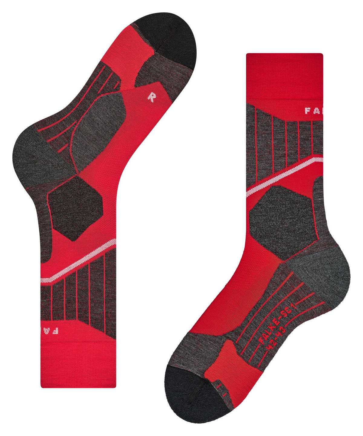 Sports Socks Falke SC1 Skiing Socks Damskie Czerwone | JOGLHW-907