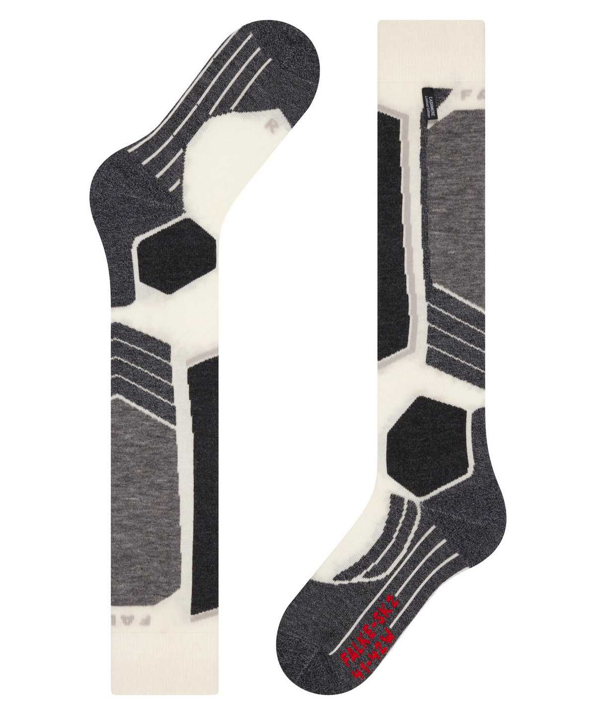 Sports Socks Falke SK2 Intermediate Skiing Knee-high Socks Damskie Białe | SVFMYI-564