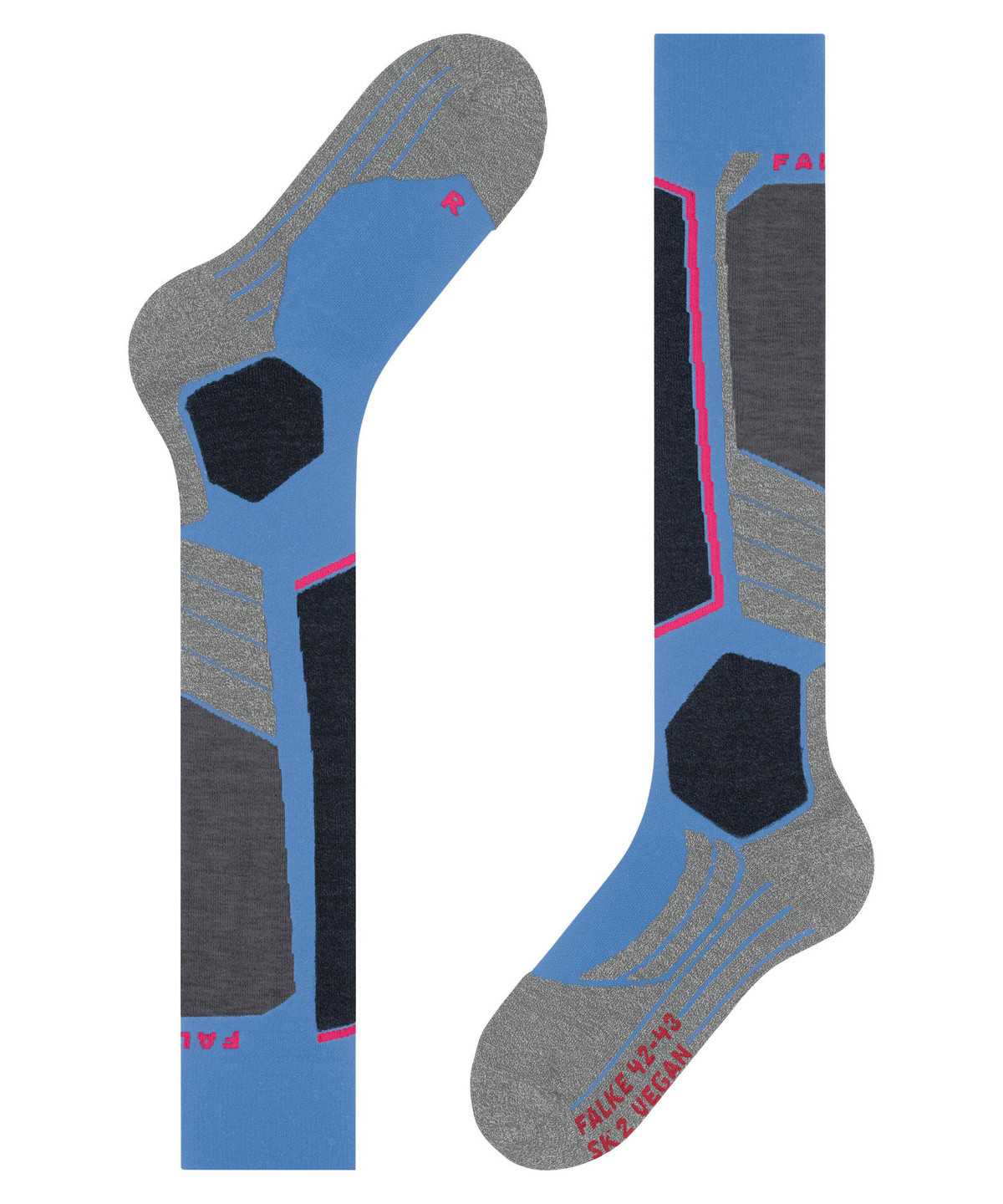 Sports Socks Falke SK2 Intermediate Vegan Skiing Knee-high Socks Damskie Niebieskie | WFMQXV-508