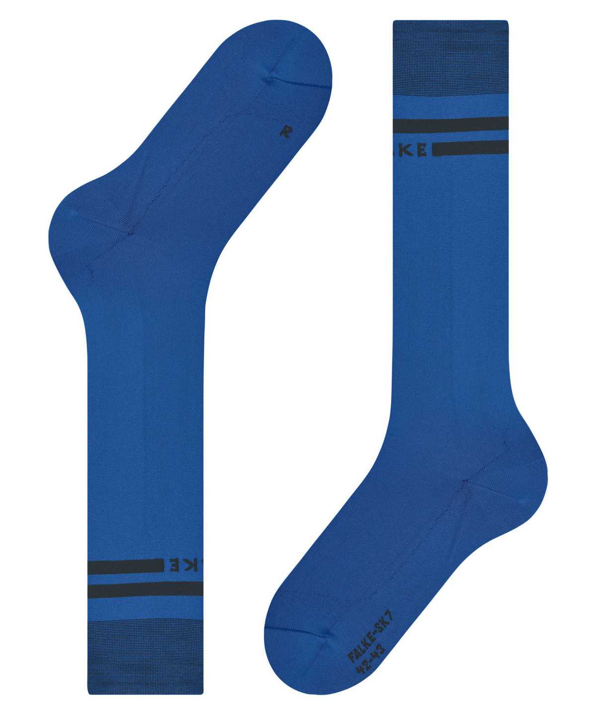 Sports Socks Falke SK7 Race Skiing Knee-high Socks Damskie Niebieskie | JVINCO-705