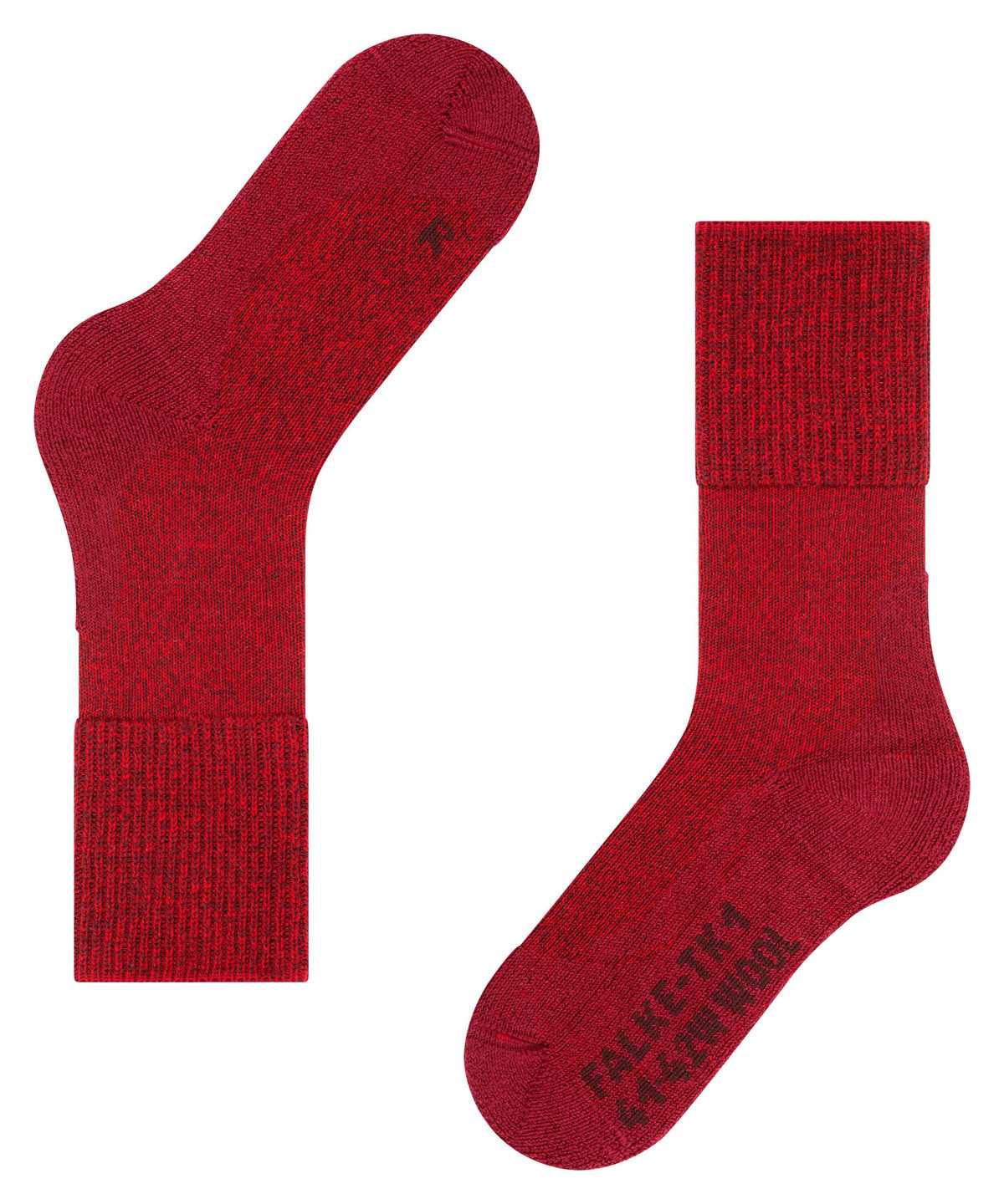 Sports Socks Falke TK1 Adventure Wool Trekking Socks Damskie Czerwone | IRXNZU-380