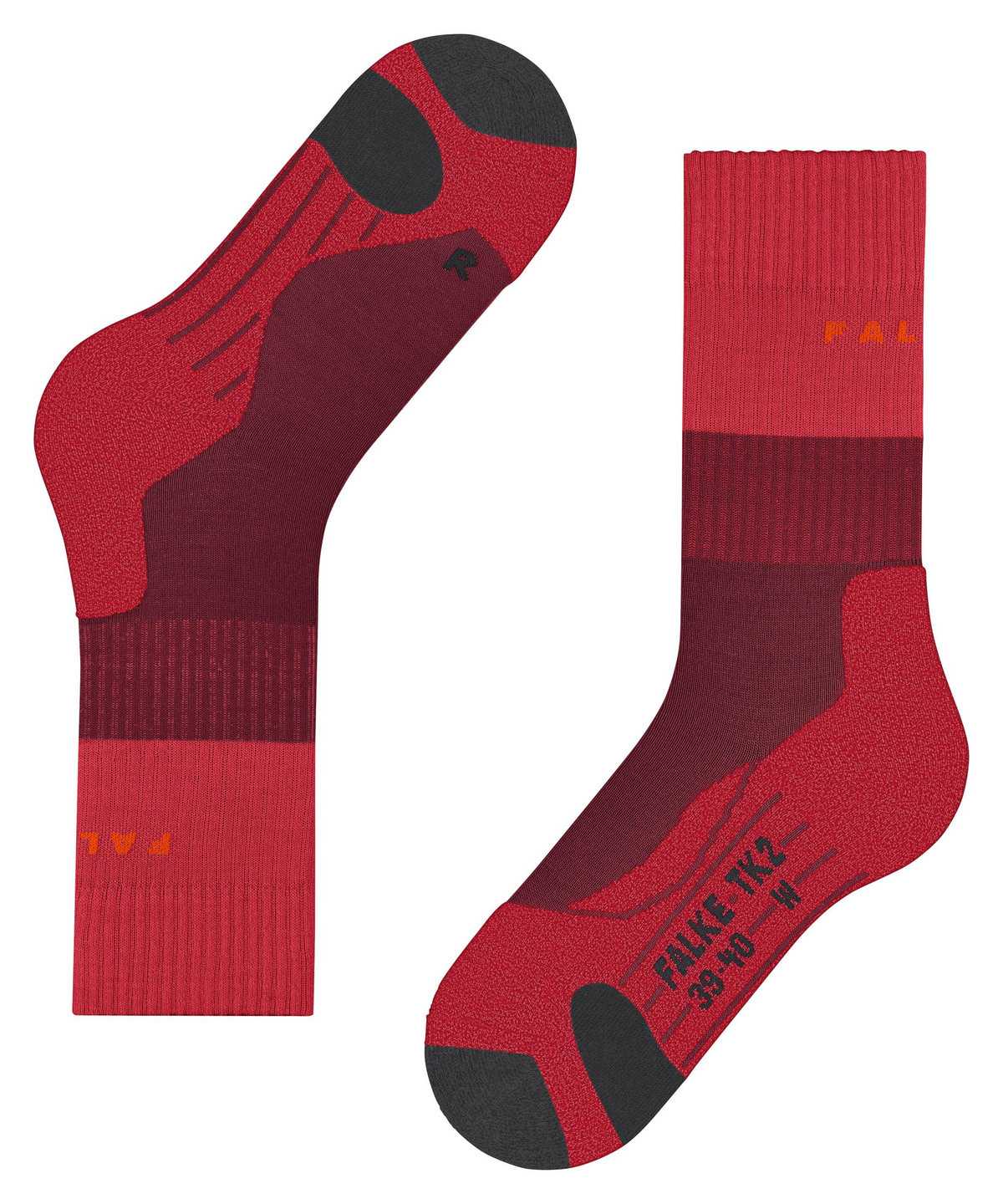 Sports Socks Falke TK2 Explore Trekking Socks Damskie Czerwone | EILVSF-782